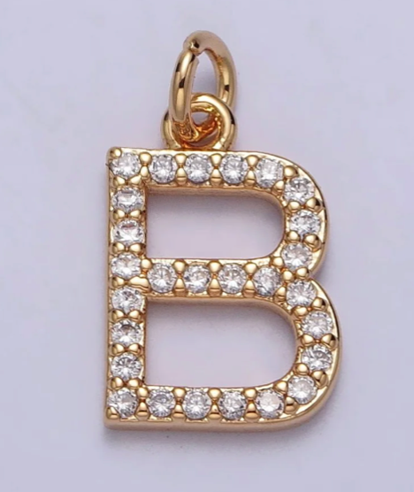 Coco Micro Pave Initial Charm