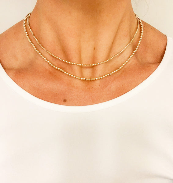 Gold Ball 2mm Necklace