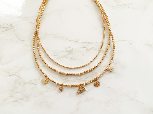 Gold Ball 2mm Necklace