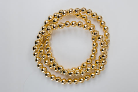 6mm Gold Ball Bracelet