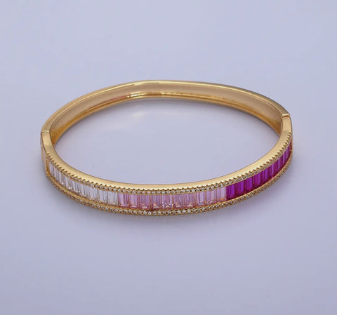 Sienna Boy Mom/ Girl Mom Ombré Pave Bangle