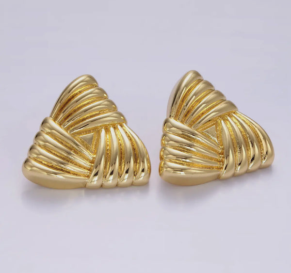 Marigold Gold Bold Triangle Earrings