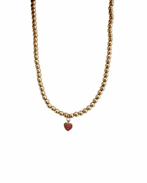 Gold Ball 4mm Necklace