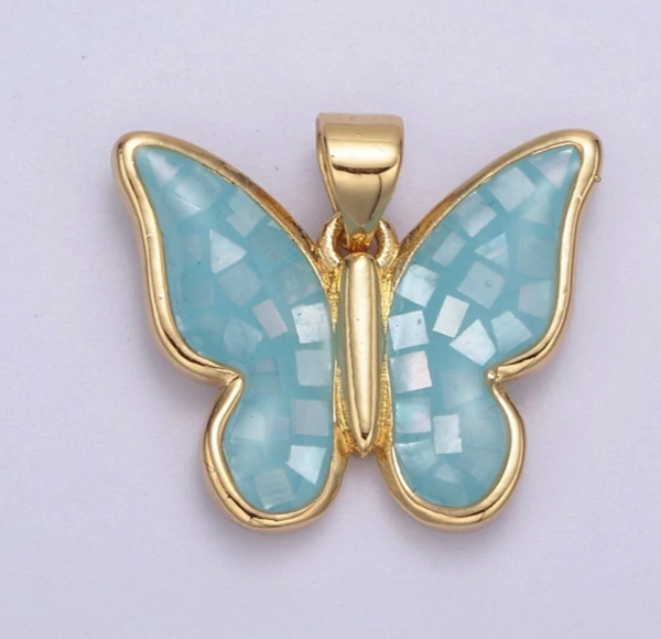 Nadia Opal Butterfly Charm