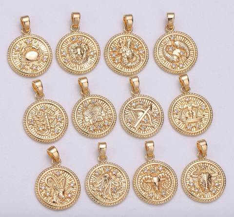 Mia Zodiac Sign Constellation Coin Charm