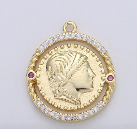 Alessia Rustic Queen Coin Charm