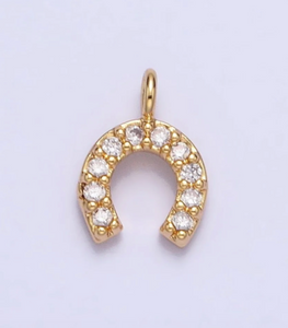 Horseshoe Micro Pave Charm