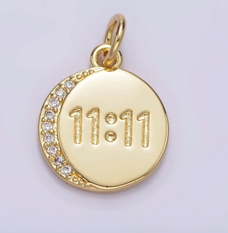 Clara "11:11" Crescent Moon Coin Charm