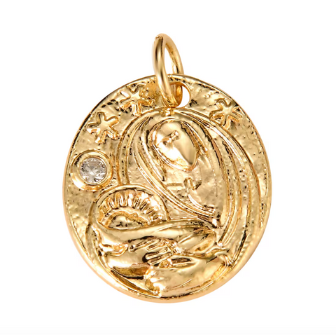 Leah Virgin Mary Mother & Child Charm