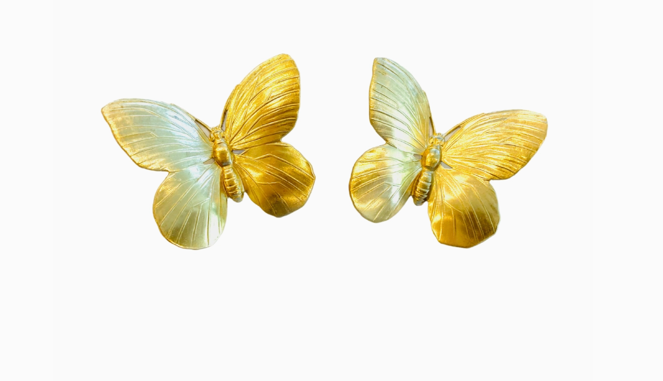 Gold Butterfly Earrings