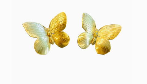 4th birthday Sale Gold Butterfly Earrings
