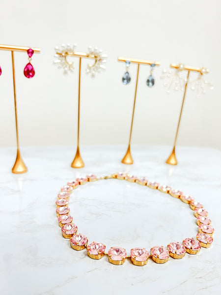 Vivacity Pink Crystal Necklace