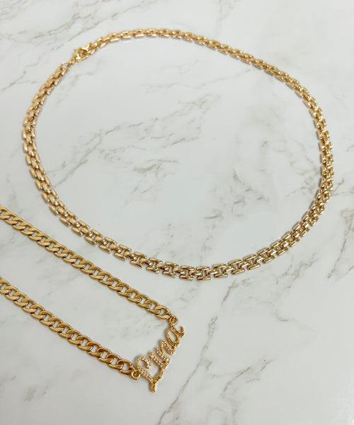 Felicidad Name Plate Necklace