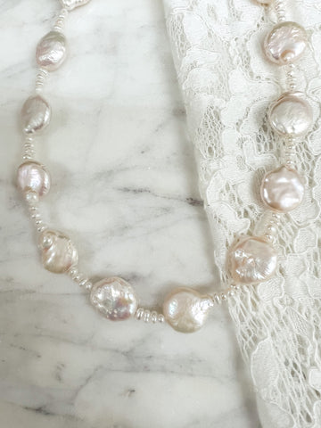 Extra Coin Pearl Necklace