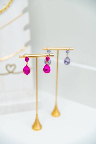Delight Crystal Teardrop Earring