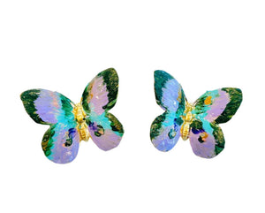 Charming Hand Painted Butterfly Earrings