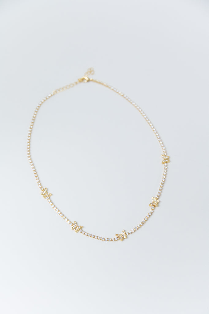 Hera Dainty Tennis Necklace – Pretty Girl Charm